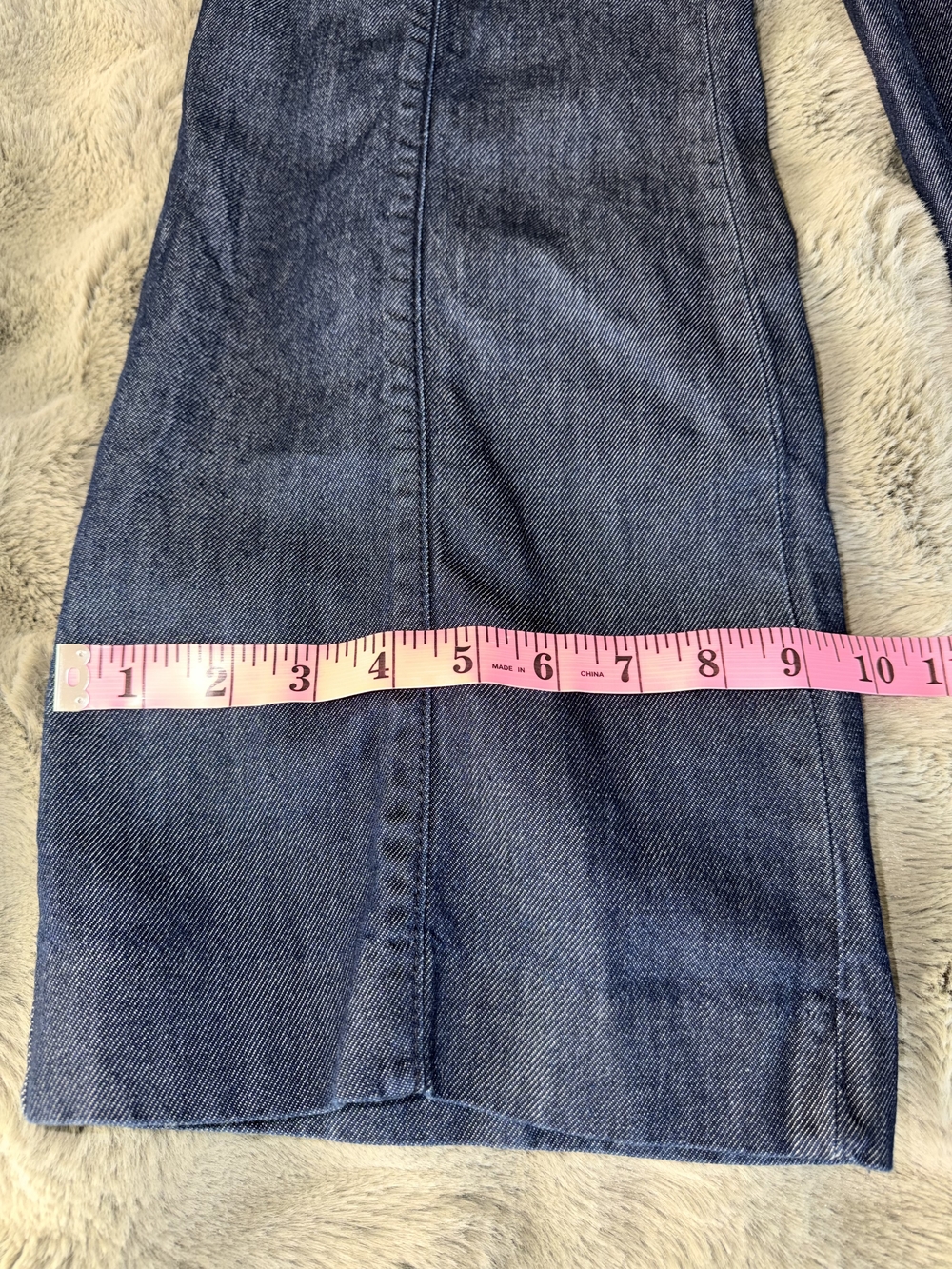 High-Rise Wide Leg Women's Jeans - Dark Blue - Picture 7 of 7